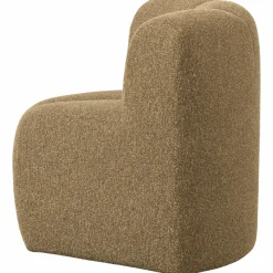Woood Mojo Eetbankje Hoek Met Rugleuning Boucle Geel/Bruin Melange Discount