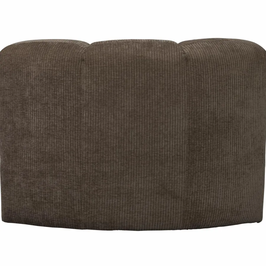 Woood Mojo Eetbankje Hoek Met Rugleuning Ribstof Bruin Discount