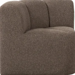 Woood Mojo Eetbankje Hoek Met Rugleuning Boucle Bruin Melange Outlet