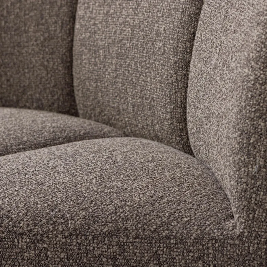 Woood Mojo Eetbankje Hoek Met Rugleuning Boucle Bruin Melange Outlet