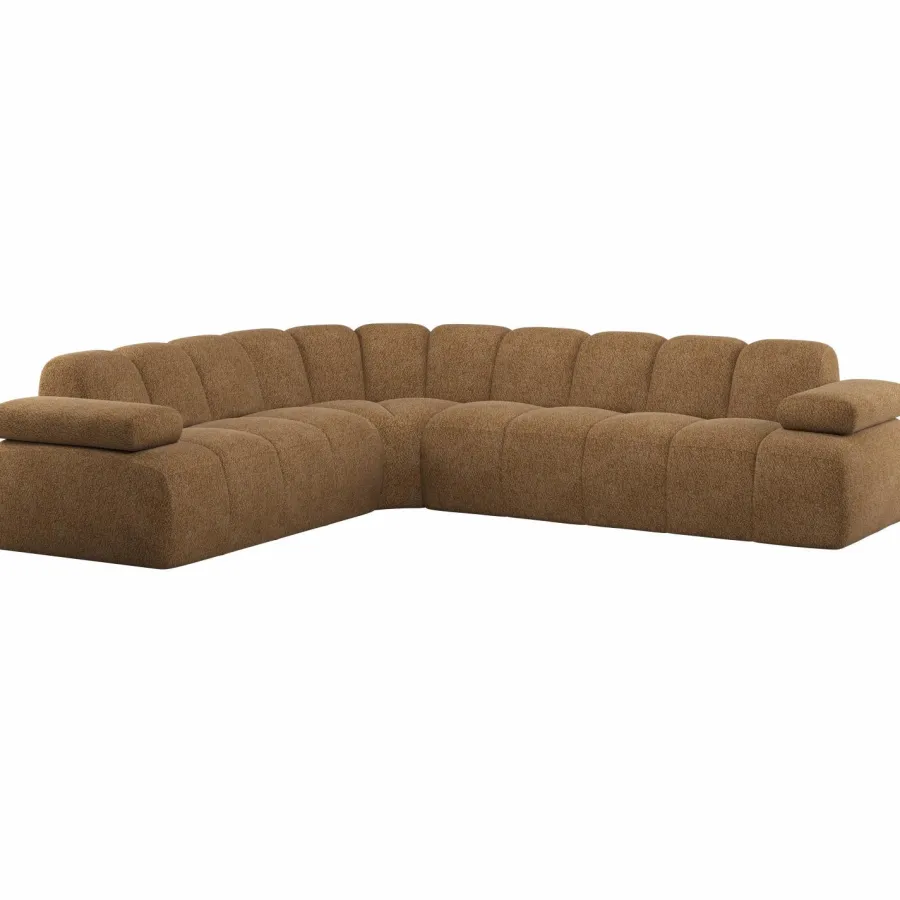 Woood Mojo Hoekbank Links Wollig Honinggeel Clearance