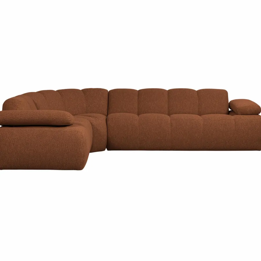 Woood Mojo Hoekbank Links Boucle Roestbruin Melange Hot
