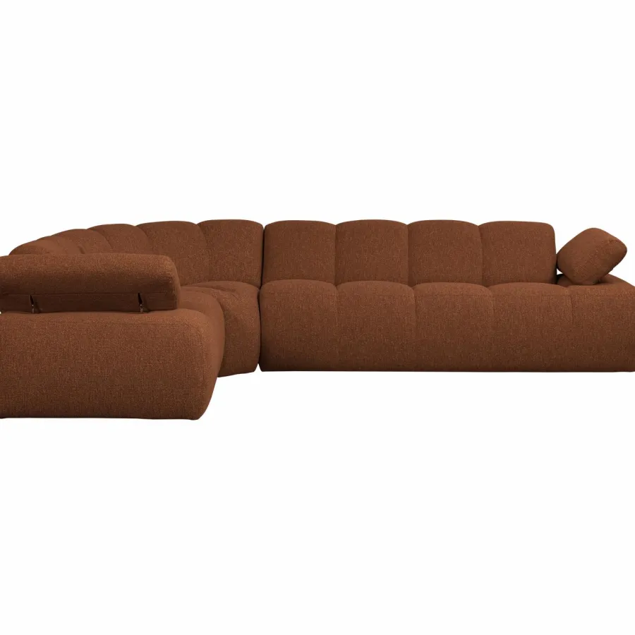 Woood Mojo Hoekbank Links Boucle Roestbruin Melange Hot