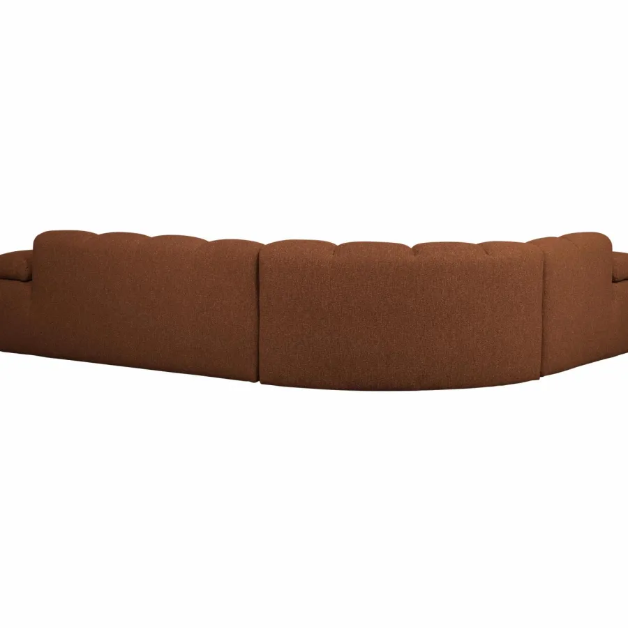Woood Mojo Hoekbank Links Boucle Roestbruin Melange Hot