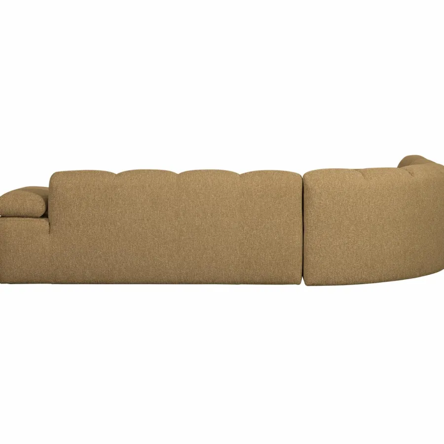 Woood Mojo Hoekbank Links Boucle Geel/Bruin Melange Discount