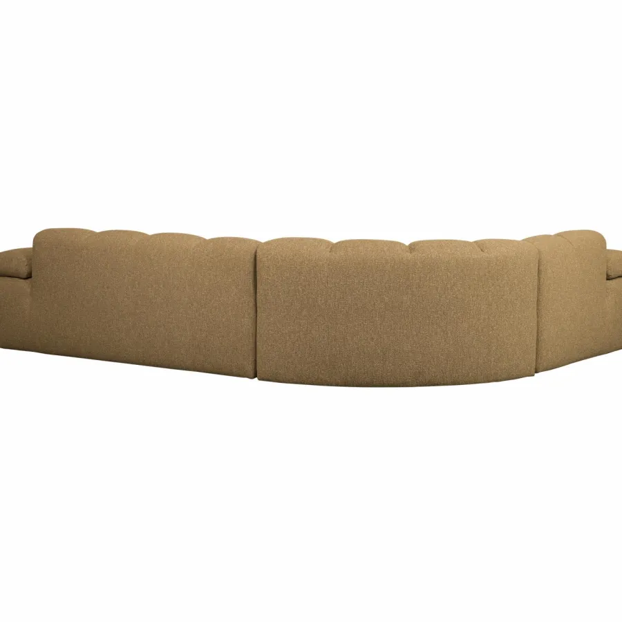 Woood Mojo Hoekbank Links Boucle Geel/Bruin Melange Discount