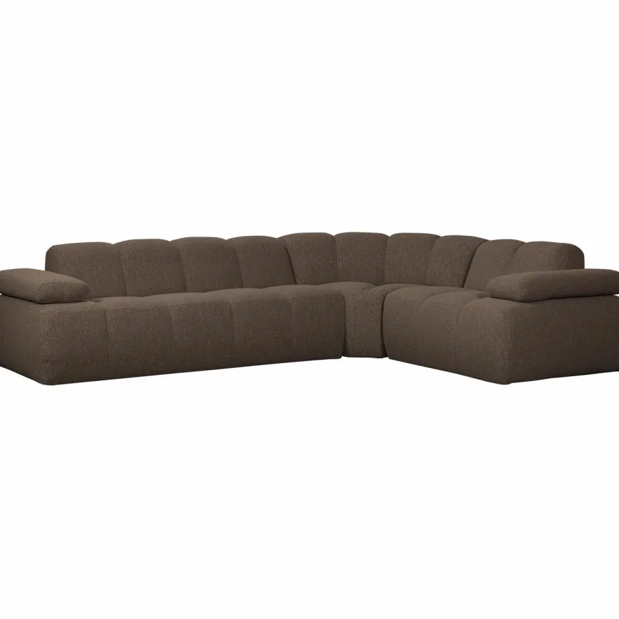 Woood Mojo Hoekbank Rechts Boucle Bruin Melange Outlet