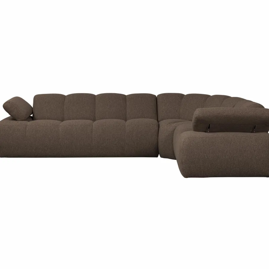 Woood Mojo Hoekbank Rechts Boucle Bruin Melange Outlet