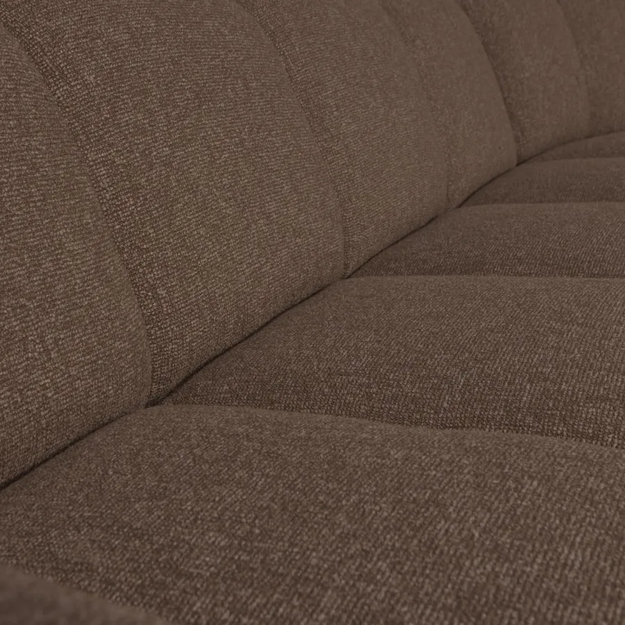 Woood Mojo Hoekbank Rechts Boucle Bruin Melange Outlet