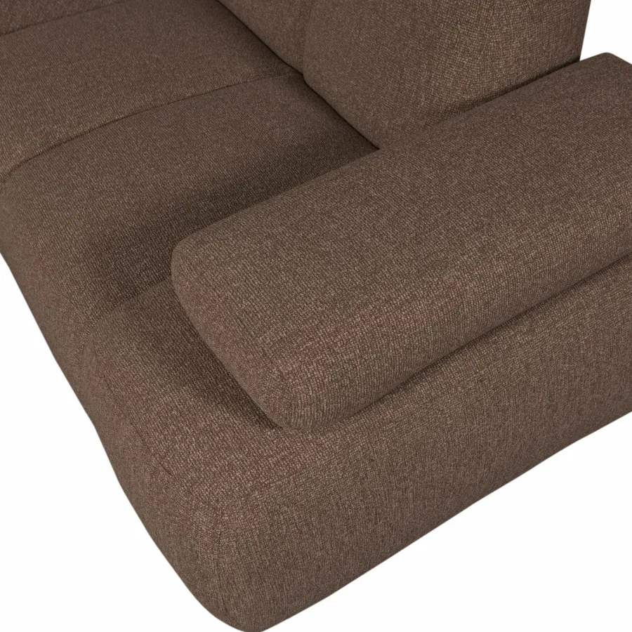 Woood Mojo Hoekbank Rechts Boucle Bruin Melange Outlet