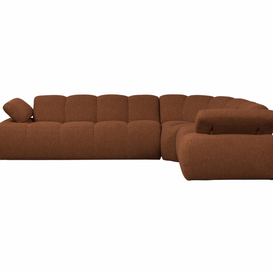 Woood Mojo Hoekbank Rechts Boucle Roestbruin Melange Discount