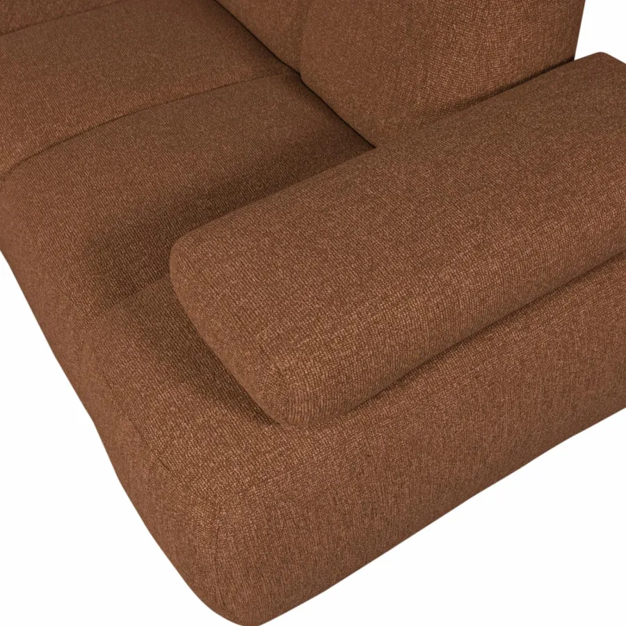 Woood Mojo Hoekbank Rechts Boucle Roestbruin Melange Discount