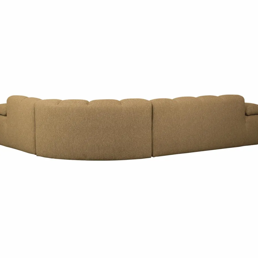 Woood Mojo Hoekbank Rechts Boucle Geel/Bruin Melange Clearance
