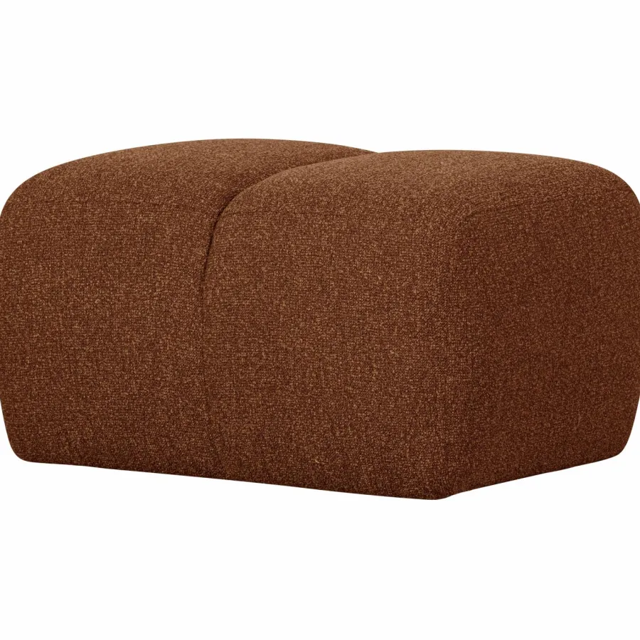 Woood Mojo poef 45x84x64cm boucle roestbruin melange Hot