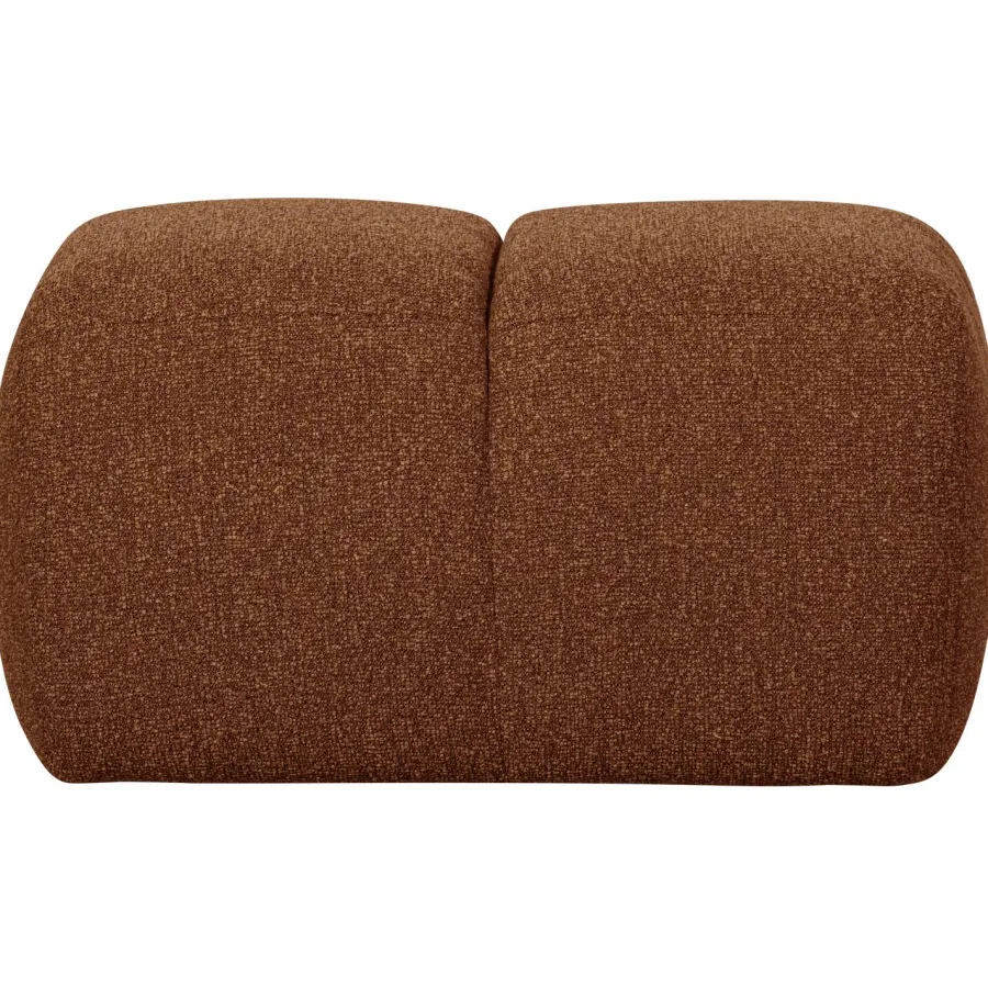 Woood Mojo poef 45x84x64cm boucle roestbruin melange Hot