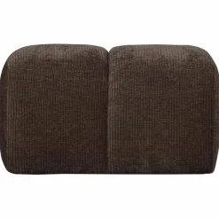 Woood Mojo poef 45x84x64cm geweven ribstof bruin