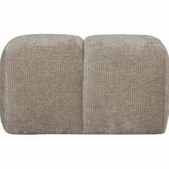 Woood Mojo poef 45x84x64cm geweven ribstof donkerzand Best