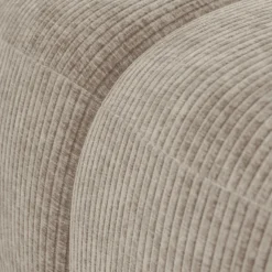 Woood Mojo poef 45x84x64cm geweven ribstof donkerzand Best