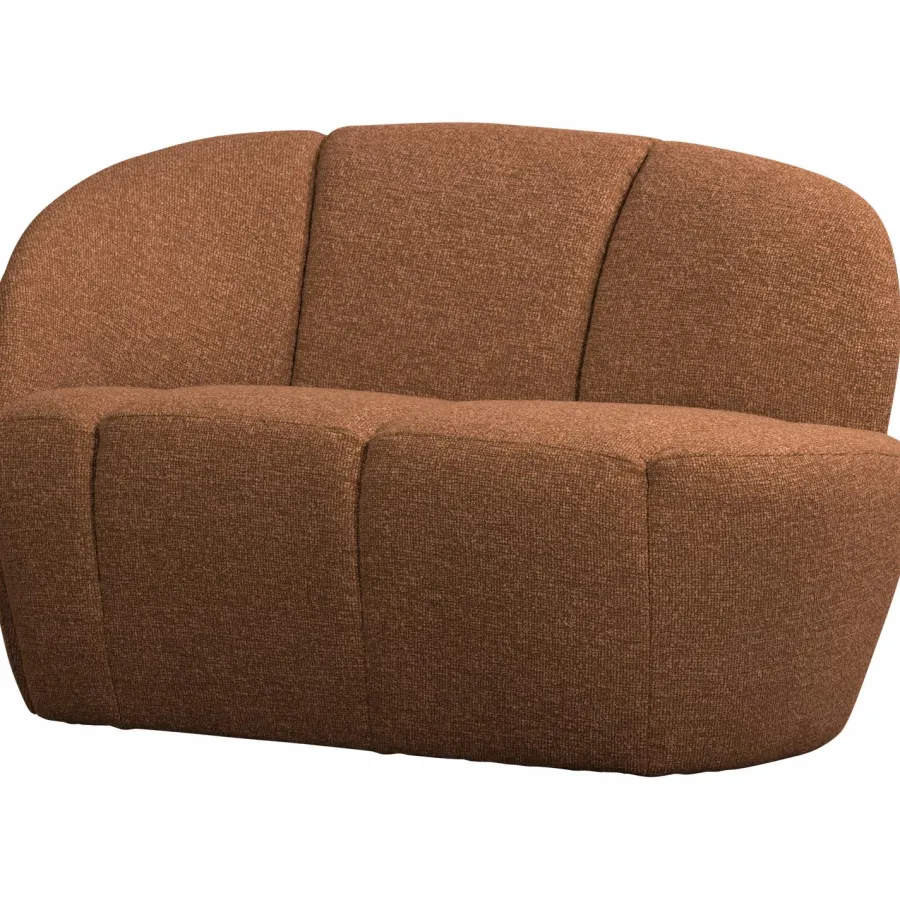 Woood Mojo 2-Zits Bankje Links Boucle Roestbruin Melange Hot