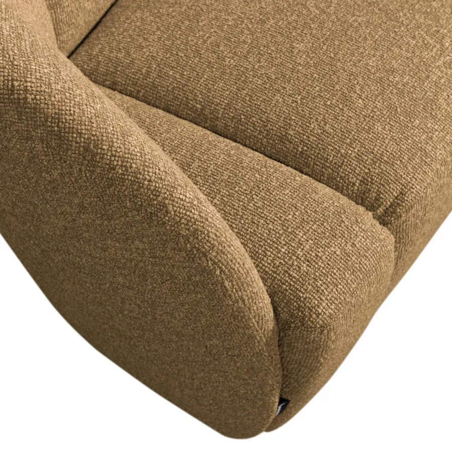 Woood Mojo 2-Zits Bankje Links Boucle Geel/Bruin Melange