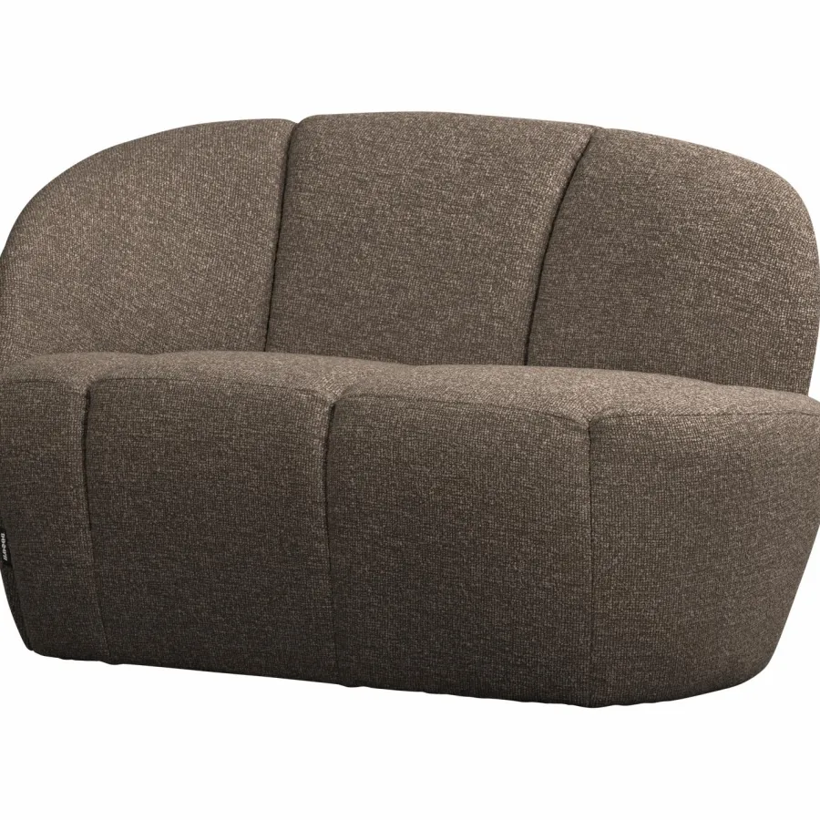 Woood Mojo 2-Zits Bankje Links Boucle Bruin Melange Outlet