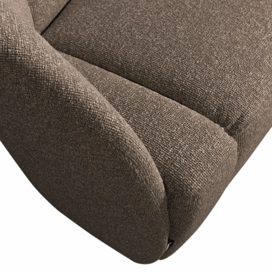 Woood Mojo 2-Zits Bankje Links Boucle Bruin Melange Outlet