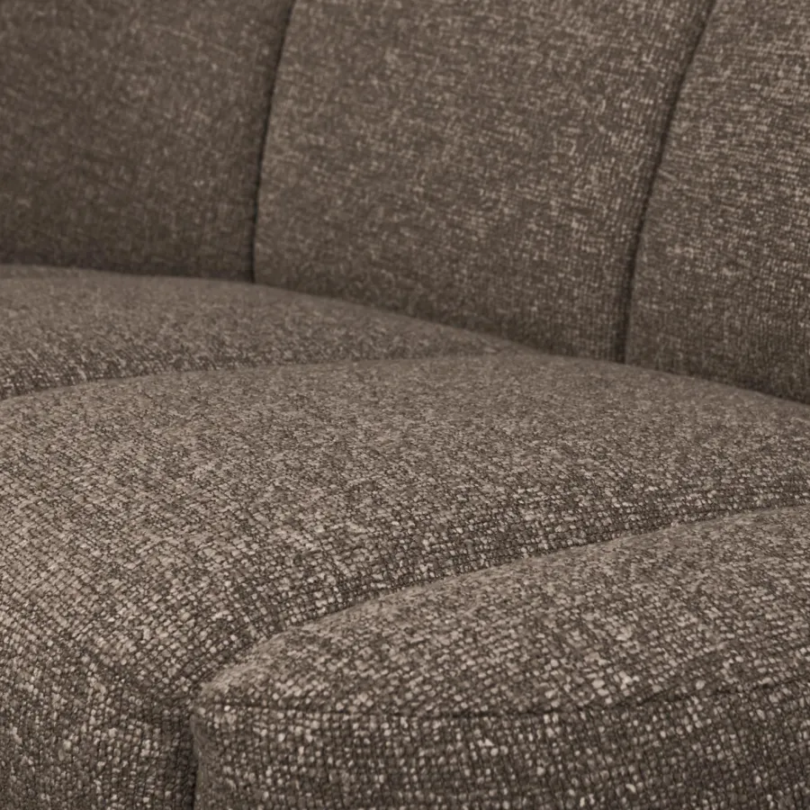 Woood Mojo 2-Zits Bankje Links Boucle Bruin Melange Outlet