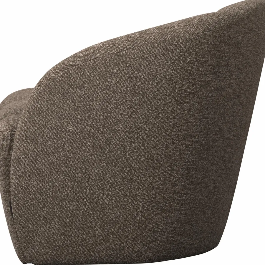 Woood Mojo 2-Zits Bankje Rechts Boucle Bruin Melange Discount