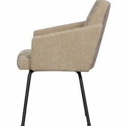 Woood MOUNT eetkamerstoel met armleuning 3D chenille zand Discount