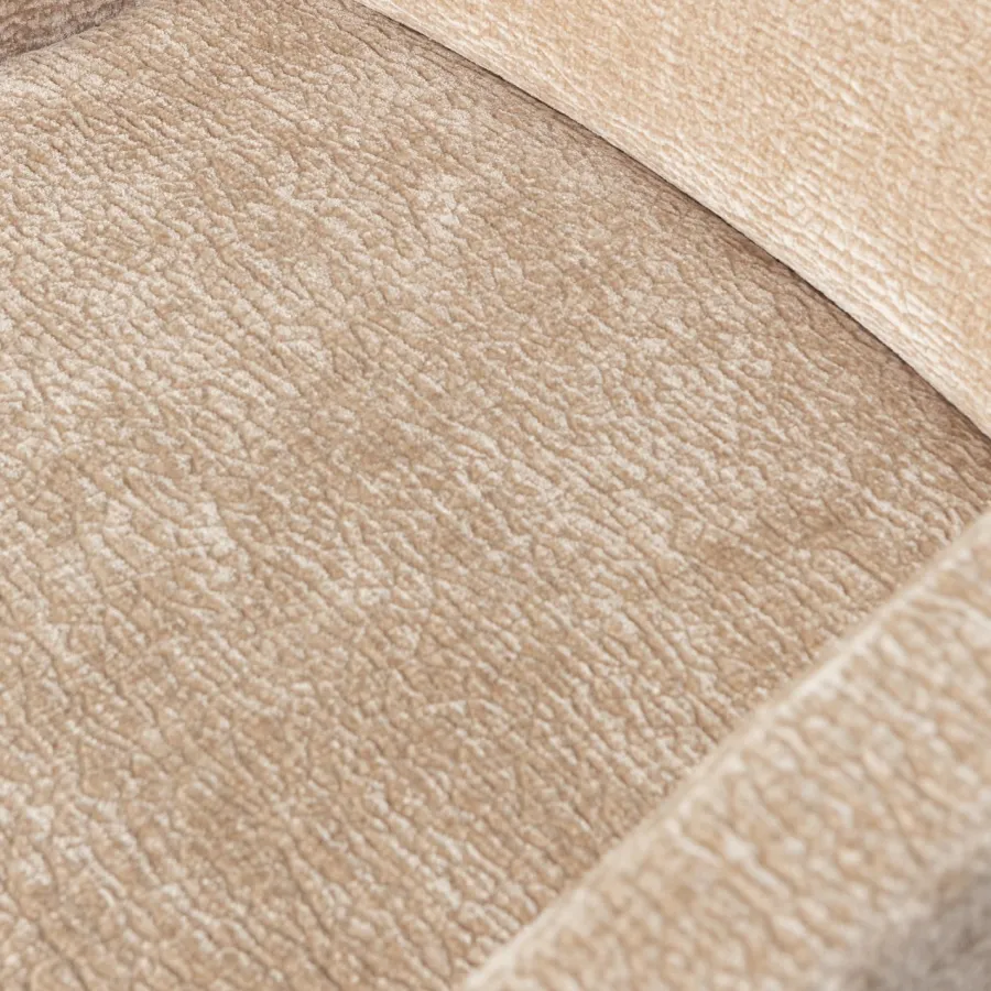 Woood MOUNT eetkamerstoel met armleuning 3D chenille zand Discount