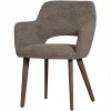 Woood Murat eetkamerstoel taupe met houten poot mystic brown Hot
