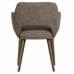 Woood Murat eetkamerstoel taupe met houten poot mystic brown Hot