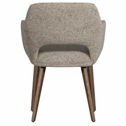 Woood Murat eetkamerstoel naturel met houten poot donkerbruin Outlet