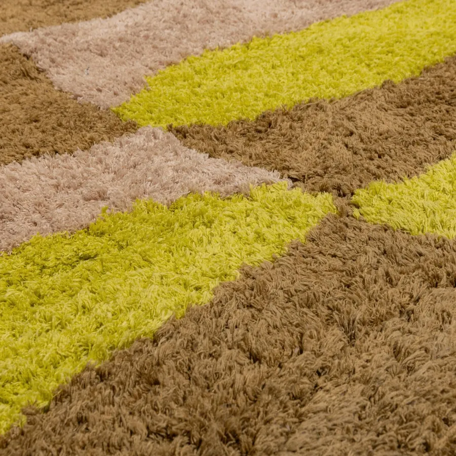 Woood MUSA vloerkleed grafisch dessin naturel/geel 170x240CM Outlet