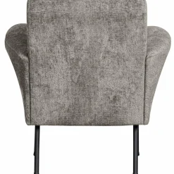 Woood Muse fauteuil grof geweven stof taupe Best