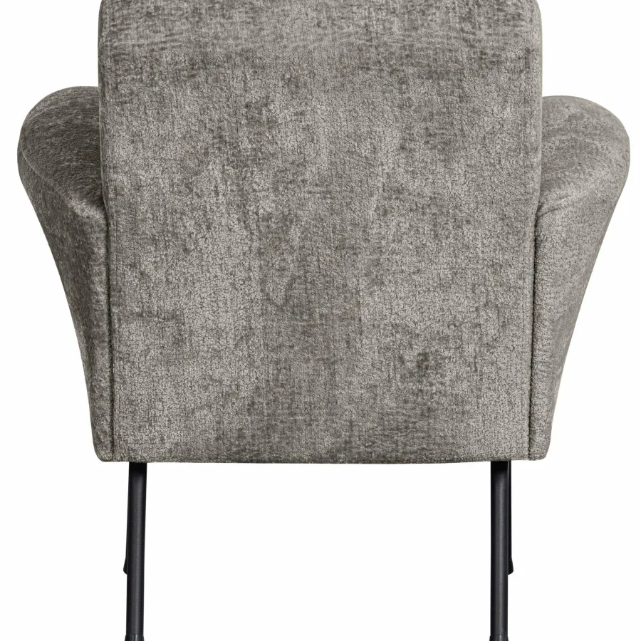 Woood Muse fauteuil grof geweven stof taupe Best