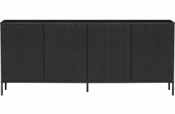 Woood New Gravure Dressoir 200 Cm Grenen Zwart [fsc] Sale