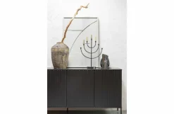Woood New Gravure Dressoir 200 Cm Grenen Zwart [fsc] Sale