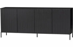 Woood New Gravure Dressoir 200 Cm Grenen Zwart [fsc] Sale