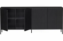 Woood New Gravure Dressoir 200 Cm Grenen Zwart [fsc] Sale