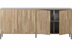 Woood New Gravure Dressoir 200 Cm Eiken Blanke Lak [fsc] Hot