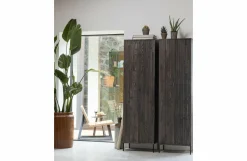 Woood New Gravure Hoge Kast Met Lade Essen Espresso [fsc] Online