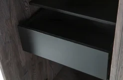 Woood New Gravure Hoge Kast Met Lade Essen Espresso [fsc] Online