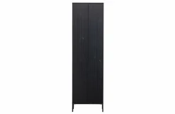 Woood New Gravure Hoge Kast Met Lade Grenen Zwart [fsc] Hot