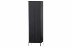 Woood New Gravure Hoge Kast Met Lade Grenen Zwart [fsc] Hot