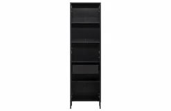 Woood New Gravure Hoge Kast Met Lade Grenen Zwart [fsc] Hot