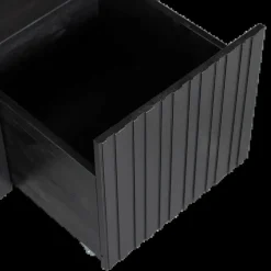 Woood New gravure kistbank grenen zwart [fsc] Online