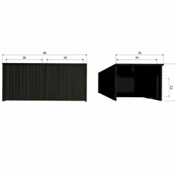 Woood New gravure kistbank grenen zwart [fsc] Online
