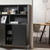 Woood New Gravure Wandkast Grenen Zwart [fsc] Discount