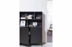 Woood New Gravure Wandkast Grenen Zwart [fsc] Discount